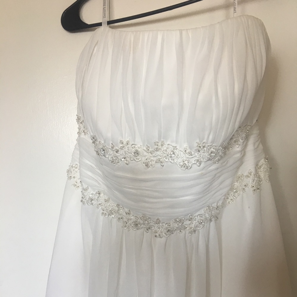 Long train wedding dress